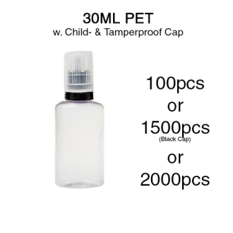 30ML PET Bottle - w. Cap